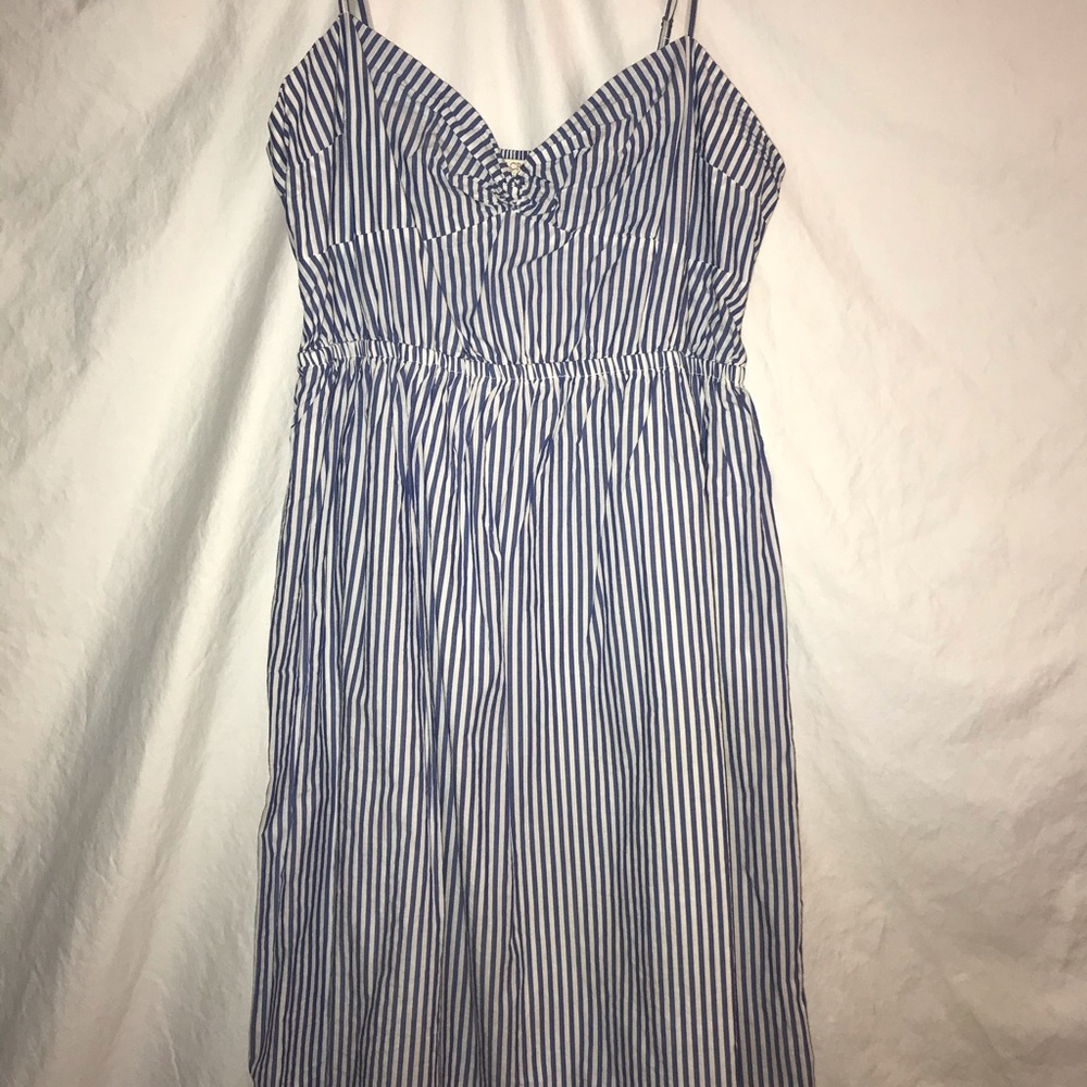 J Crew blue and white pin stripes Dress